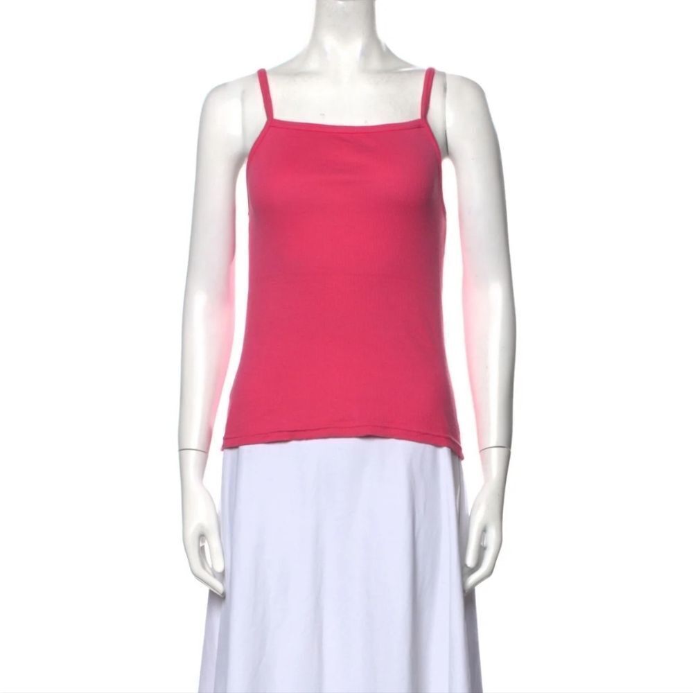 New ENTIREWORLD. Square Neckline Sleeveless 100% organic cotton S pink small